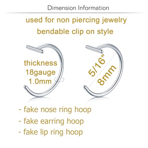 QWALIT Fake Lip Piercing Fake Lip Ring Fake Nose Ring Fake Snake Bites Fake Nose Piercing Faux Lip Rings Fake Snake Bite Piercing Clip Lip Ring Ear Cuff Earrings3