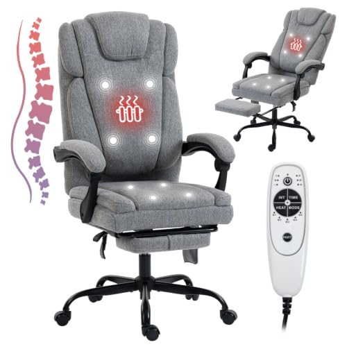 Image of BRTHORY Massage Office Chair with Heat Reclining High Back Desk Chair