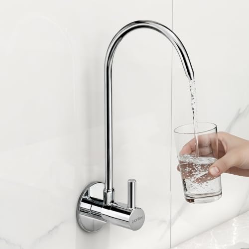 Image of Plantex RO Water Purifier Tap for Kitchen Sink / /Drinking Water Tap /Brass 360 Rotatable Wall Mount RO Faucet /Heavy Duty Brass RO Tap for All RO Water Purifiers - Chrome (RO-017)