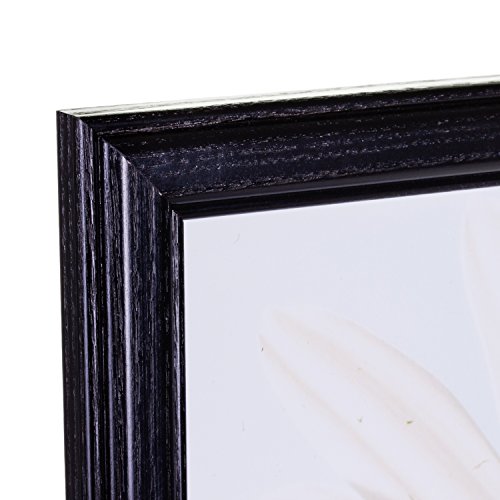 Craig Frames Wiltshire 236, Simple Black Hardwood Picture Frame With Single White Mat - Displays A 12 X 18 Inch Print With The Mat Or 16 X 22 Inch Without The Mat #TOP3