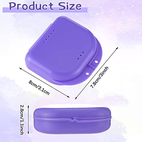 Nuenen 180 Pcs Retainer Case with Vent Holes Mouth Guard Container Case Dental Storage Container Multicolor Dental Retainer Box for Office Travel Household, 9 Colors (Fresh Color)