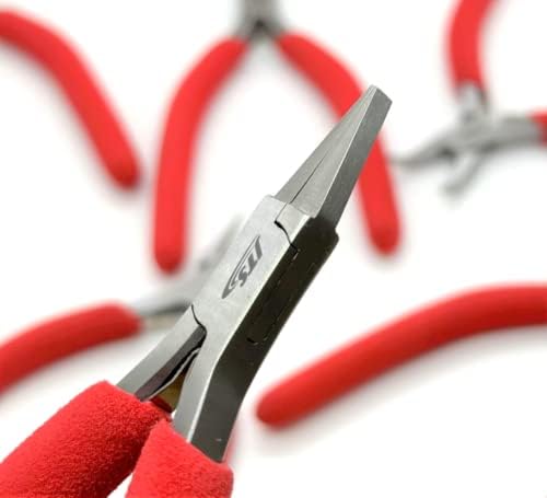 148mm Flat Nose Pliers Foam Handles Ergonomic Wire Wrapping Jewelry Making Tool By JTS