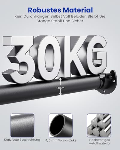Kleiderstange Schrank, Kleiderstange Ausziehbar 43–173 CM, Kleiderstangen für Garderoben, Waschräume und Wohnmobile