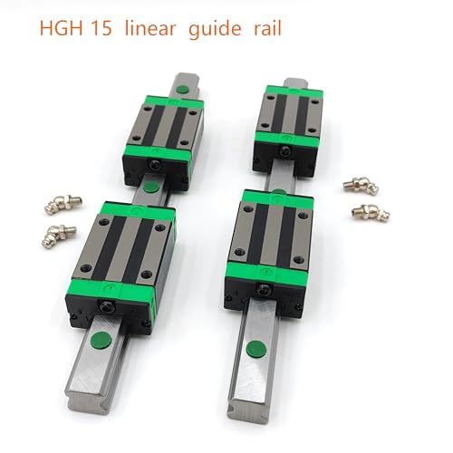 Linear Rail Guide 2PCS HGR15 Linear Guide Rail HGR15-7.87inch(200mm) Linear Slide Rail with 4PCS HGH15CA Linear Bearing Blocks by Hanrose - Used condition - Image 2