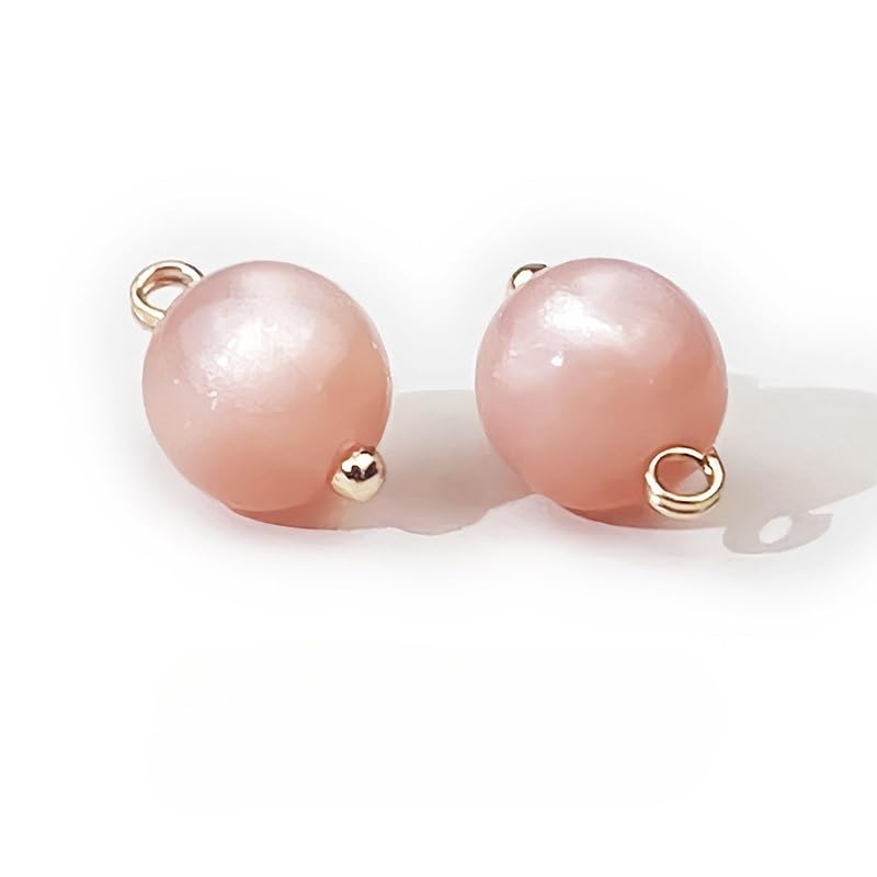 Guziki perłowe Guziki perłowe, 50 szt., 10 mm, małe okrągłe kulki w kolorze gradientowym, do guzików z trzonkiem żywicy i tkaniny(5# Dark Pink)
