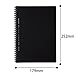 KOKUYO Spiral Lined Notebook, 10'' x 7'' Business Journal B5 Soft Ring Notebooks with A 6mm Ruled, 70 Perforated Sheets, Black 1 Subject Notebook, Note Taking for Work. Japan Import (SU-SV407B-D)