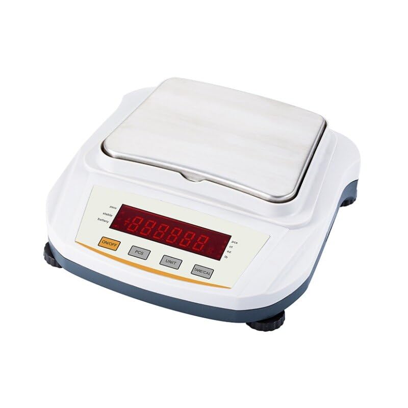 Balanza - Precisión De 0,01 G, Pantalla LCD, Pesaje por Debajo De La Balanza, Plato De Acero Inoxidable - Alta Precisión para Joyería, Laboratorios Y Uso Comercial.gaoJIN1454