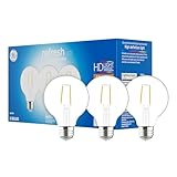 GE Refresh LED Light Bulbs, 40 Watt, Daylight, G25 Globe Bulbs, Clear, Medium Base (3 Pack)