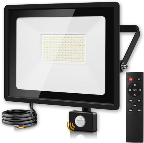 Projecteur de sécurité extérieur 100W éclairage jardin terrasse entrée maison