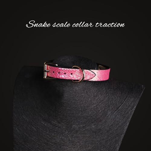 Kutocesy Choker Verstellbares Leder Halsband Mit Leine Halskette Sexspielzeug Für Paare Bondage Erotik Halsfessel Mit O Ring (Pink)