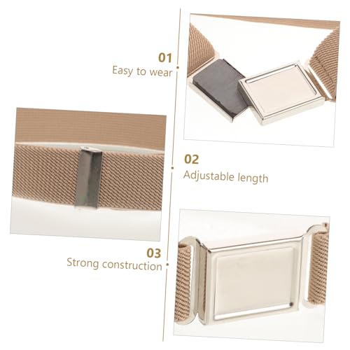 3pcs Adjustable Kids Waist Belts Magnetic Buckle Unisex Sturdy Elastic Belts for Boys and Girls for School and Everyday Wear3