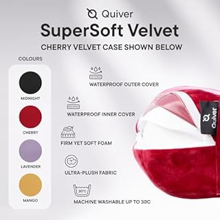 Quiver Edge Wedge Premium Intimacy Pillow for All Couples - Canada's Inclusive Intimacy Cushion - Sensual Positioning Wedge Pillow for Enhanced Comfort - Supersoft Velvet Cover (Colour - Midnight)