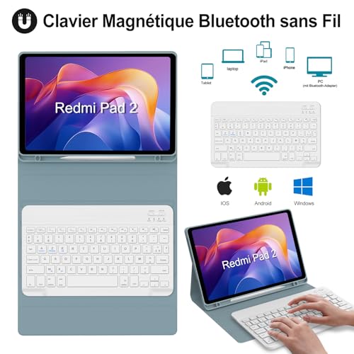 Clavier Bluetooth Redmi Pad 2 11" Magnétique et Détachable - 3