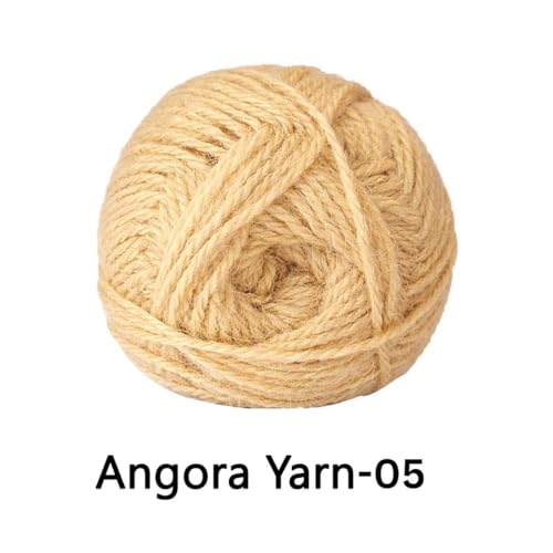 Image of VCR Tan Brown Angora Knitting Yarn, Pack of 1, 100 Grams Hank, 256 Meters Length, 80% Flurry - 20% Acrylic Polyamide Soft Ball for Crochet and Knitting, Suitable for Baby Blankets, Cushion Covers