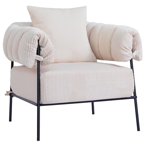 Reviews de Sillones en Oferta para comprar hoy. 41 HollyHOME - Silla moderna de terciopelo decorativo, cómoda silla de lectura tapizada, silla grande de tela con cojín suave, con marco de metal para sala de estar, recámara,...