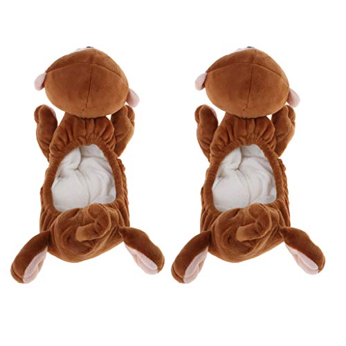 Baoblaze Paio di Coprilama Pattini da Ghiaccio ad Asciugatura Rapida Forma Animale Accessori - Scimmia