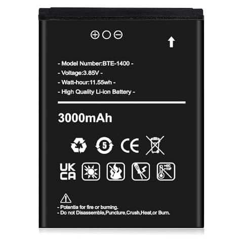 EDIPEKA Battery for BTE-1400, 3000mAh 2024 High Capacity Replacement New 0 Cycle Battery for Verizon Orbic Journey V RC2200L 4G LTE for Flip BTE-1400 Cover