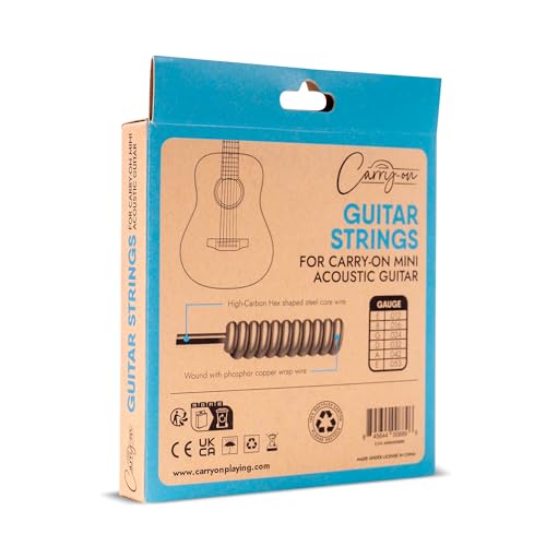 Carry-on Acoustic Guitar Strings Specifically designed for the Carry-on Mini Acoustic Guitar, Copper - Image 2