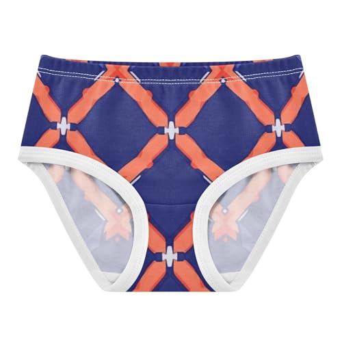 Soft and Breathable Girls' Panties Comfort Color for Toddler Girls Geometric Pattern in Sizes 2T,3T, 4T, 5T, 6Y and 8Y