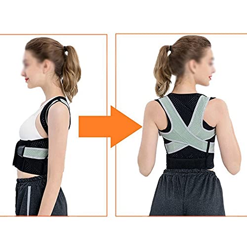 Corrector de postura lumbar negro talla L con cinturón de soporte de espalda ajustable 2