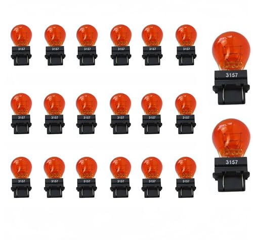 Kadiby (20Pack 3157NA 3157A 3457NA Bulb Parking/Turn Signal/Daytime Running Light Bulbs 3047A 3057a 4114a 3457a 4157a 4057a 12v 27/7w Fit for E350 Expedition Focus Ram Pickup Silverado Grand Cherokee