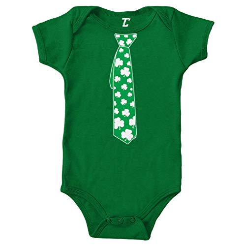 Shamrock Tie - Irish St. Patty's Day Bodysuit (Kelly, 6 Months)