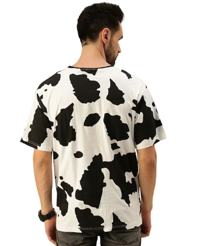 Image of Noble Monk Men's Cotton Blend Animal Print Loose Fit T-Shirt