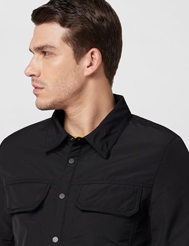 Image of Qube By Fort Collins Men's Shacket for Winter - Padded Shirt Jacket for Men | Full Sleeve Button Down Overshirt with Four Utility Pockets & Snap Placket for Layering, Travel & Everyday Wear