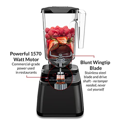 Blendtec - Original Designer Series Blender - Wildside + Jar (90 Oz) - Professional-Grade Power - Self-Cleaning - 6 Pre-Programmed Cycles - 8-Speeds - Stainless Steel #TOP3