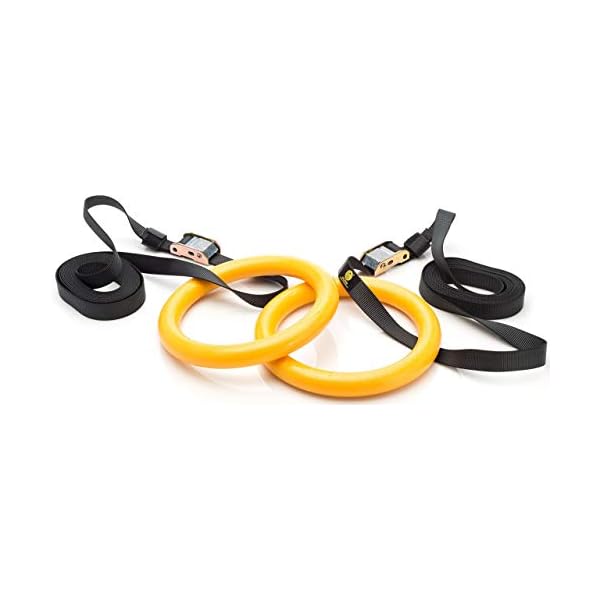 NAYOYA Gymnastic Rings Workout Set with Adjustable Straps for Full Body Strength Training and Bodyweight Crossfit…