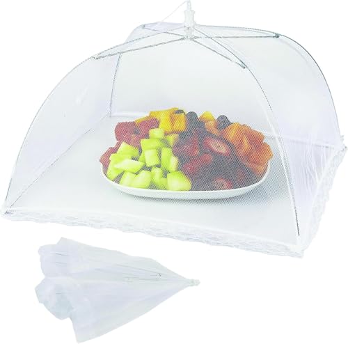 PARENCE.- Cloche Alimentaire Pliable - Anti Mouche - Moustiquaire de Table pour Aliments -...