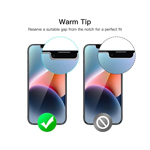 JETech Protector de Pantalla para iPhone 14 6,1 Pulgadas, Cristal Vidrio Templado, 3 Unidades - Imagen 4