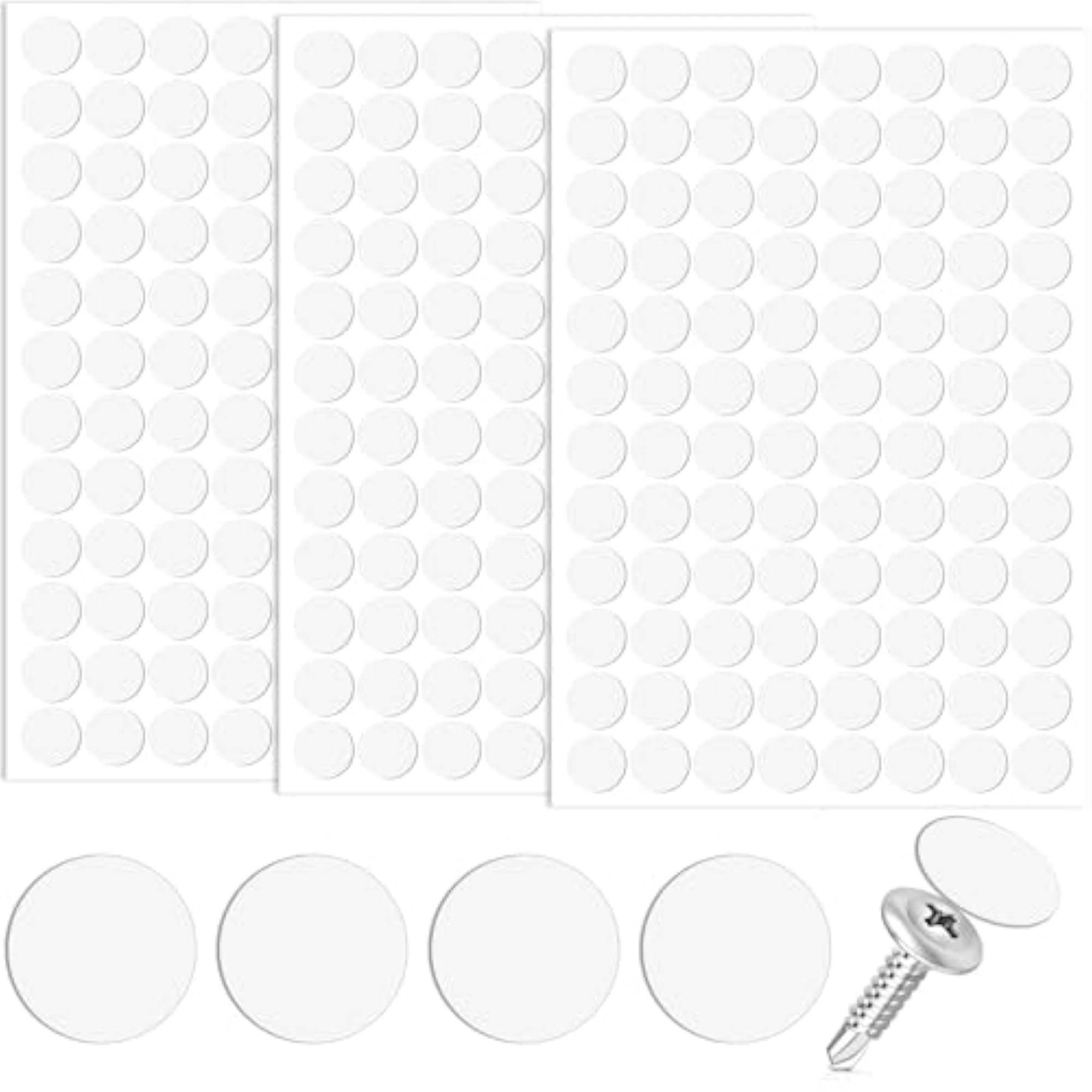 288 Pcs Self Adhesive Screw Cover Stickers PVC