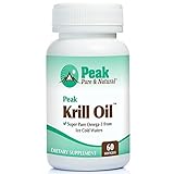 Peak Pure & Natural, Peak Krill Oil Supplement | Better Than Fish Oil for Joint and Heart Health | Krill Oil Brain Supplement | EPA, DHA, and Astaxanthin | 60 softgels