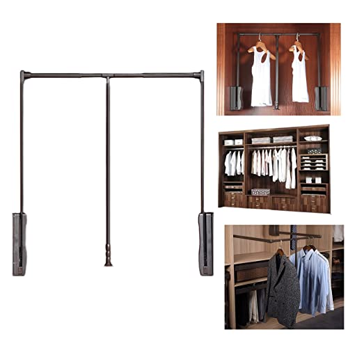 Tringle de penderie réglable en aluminium 45-115 cm pour placard