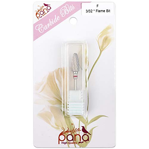 Pana 3/32" Safety Bit Nail Carbide Bit - For Electric Dremel Drill Machine (Fine, Flame -Silver)