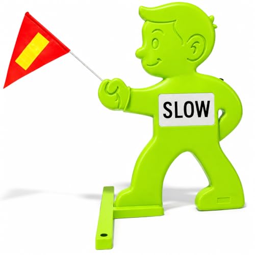 Slow Children at Play Safety Sign, 31 Inch, Reflective Flag