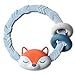 Itzy Ritzy Teether with Rattle Sound, Two Silicone Rings & Raised Texture to Soothe Gums, Ages 3 Months & Up, Fox