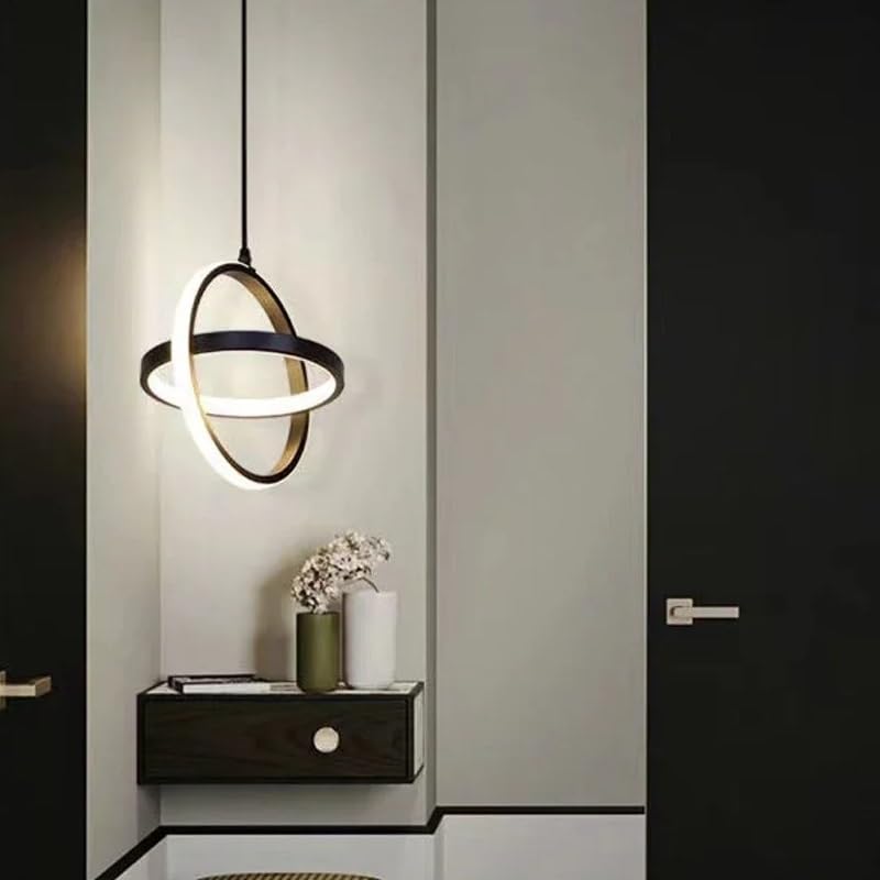 Luminaire suspendu carré blanc LED moderne pour table de chevet
