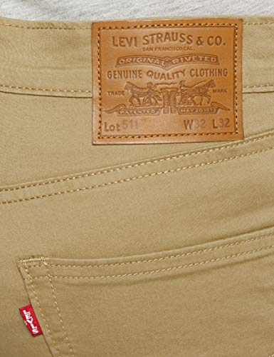 Image of Levi's Men's 511 Slim Fit Slim Jeans, Beige (Harvest Gold Sueded Sateen Wt B 4425), 30W /30L