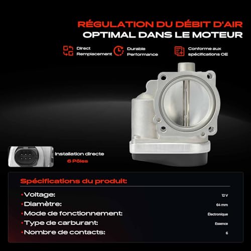 Boîtier de papillon essence 13547502444 pour Berlin et Break E46 E60 M54