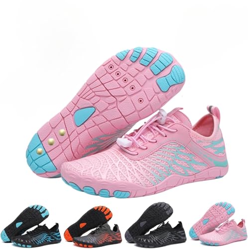 Hike Barefoot Shoes Womens Men,Pro-Healthy&Non-Slip Water Shoe for Women Men, Wide Toe Running Shoes Boots Sneakers Unisex Pink
