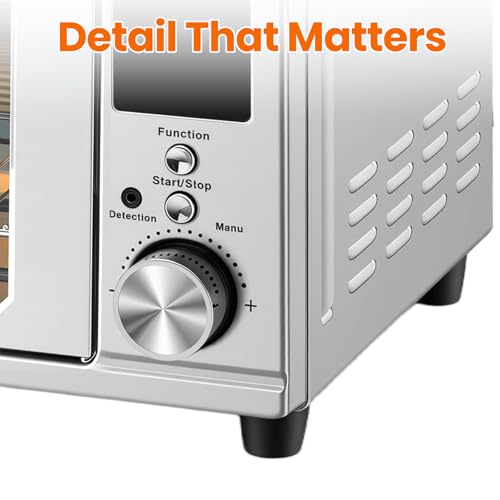 Image of OLIXIS Air Fryer Toaster Oven Combo Extra Large with Smart Probe, 29.6QT Oven Countertop 12 Functions in 1, 7 Accessories Included, Stainless, Up to 450F