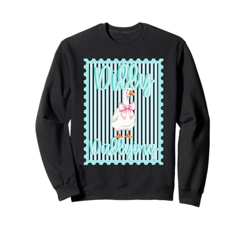 Funny Retro 90s Silly Goose Busy Dilly Dally ING Sarcastic Sweatshirt