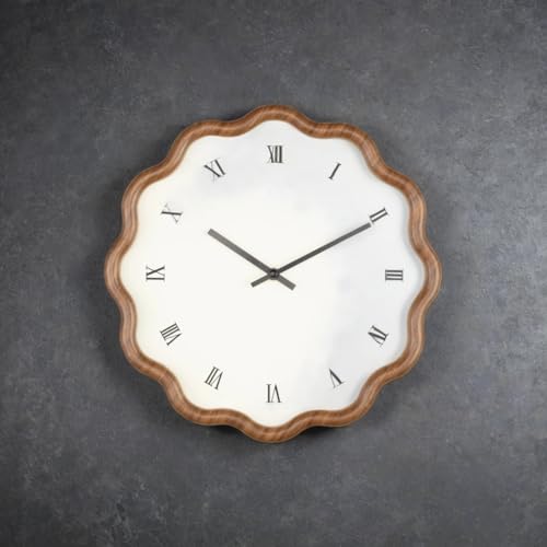 New Scalloped Edge Wall Clock – Decorative Round Clock for Living Room, Kitchen, Office or Bedroom | Stylish Home Décor with Elegant Scalloped Design A-12 - Image 4