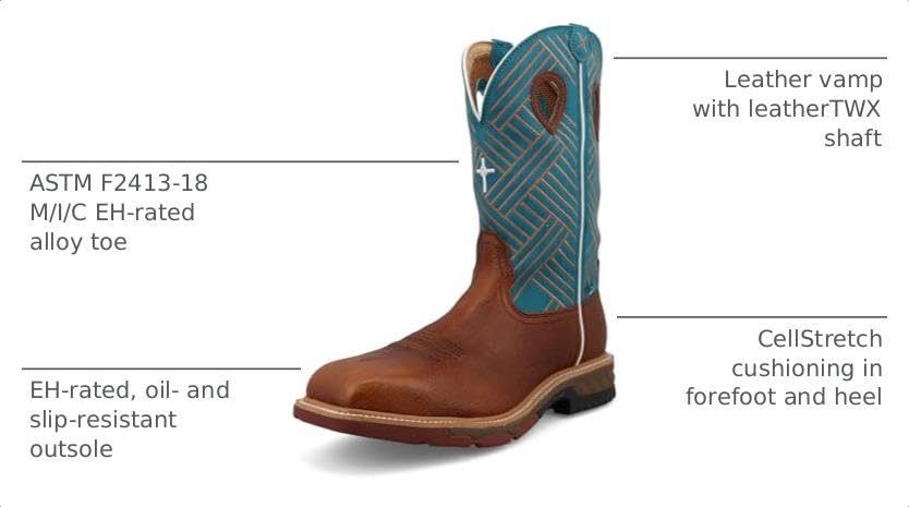 Image of Twisted X Men's 12 inch Pull on Alloy Toe Waterproof Western Work Boot