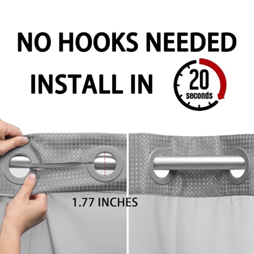 Yellyhommy DK-HUI-72*75 No Hook Shower Curtain thumb #2