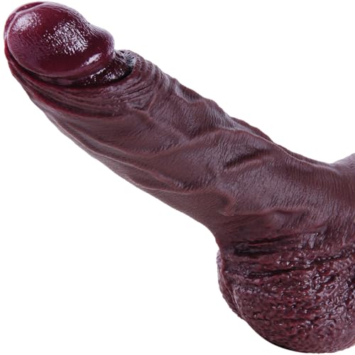 Consolador grande realista de 25 cm de grosor, de silicona negra gruesa, con ventosa potente, pene de 6 cm de diámetro para el punto G, pene anal extragrande, apto para hombres y mujeres