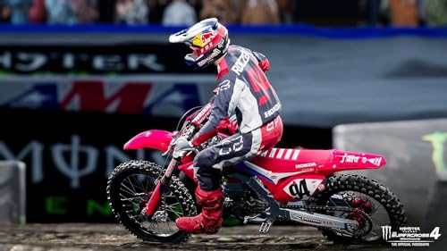 Monster Energy Supercross 4 Milestone jeu simulation de course moto cross sur console