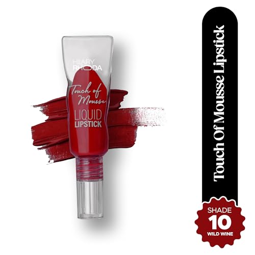 Image of Hilary Rhoda Touch Of Mousse Lipstick | Matte Finish & Long Lasting | Infused with Vitamin E | Weightless & Mousse Finish | Smudge & Waterproof | Vegan - 5ml (Wild Wine - Shade 10)